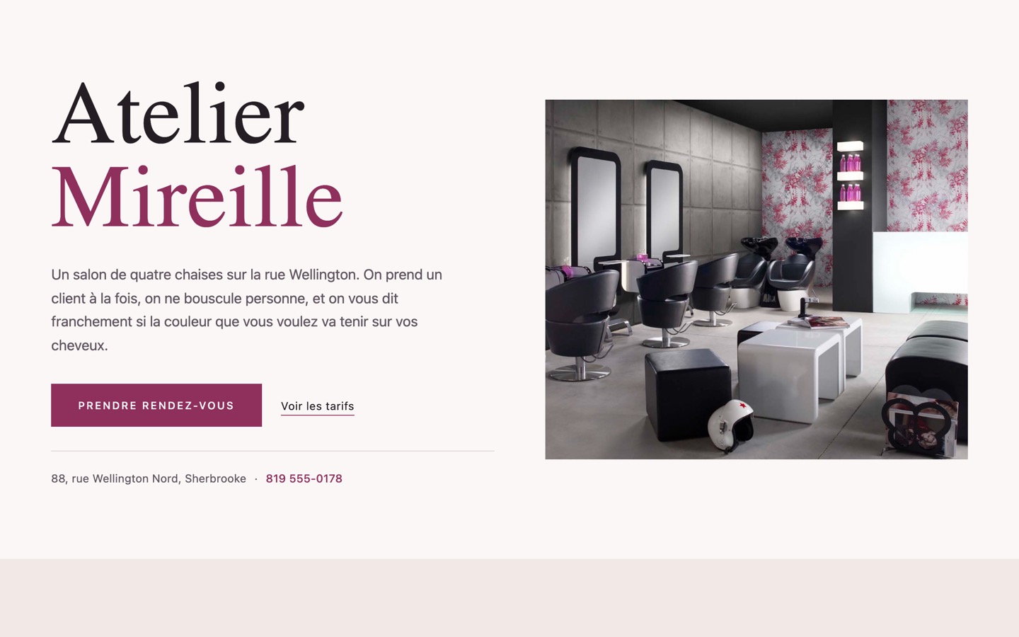 Aperçu du modèle Atelier Mireille