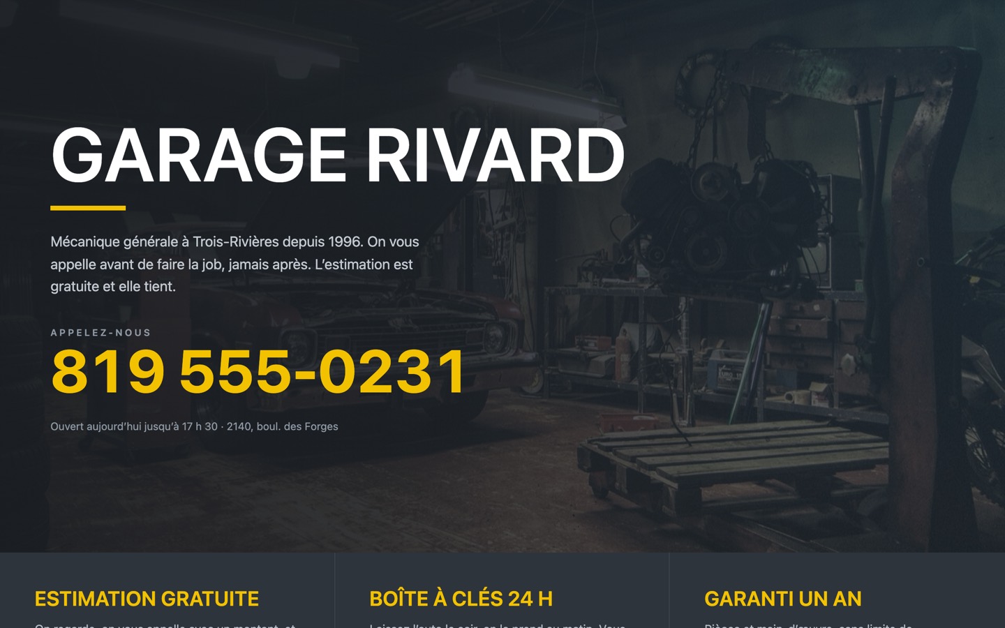 Aperçu du modèle Garage Rivard